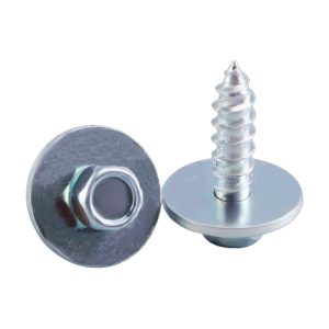 304 Stainless Steel External Hexagon Recessed Head Self-Tapping Screw with Attached Flat Washer