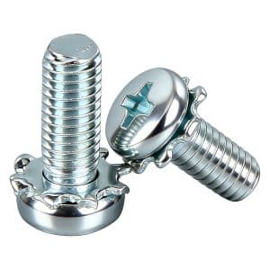 Cross Pan Head Screw with External Tooth Lock Washer Assembly